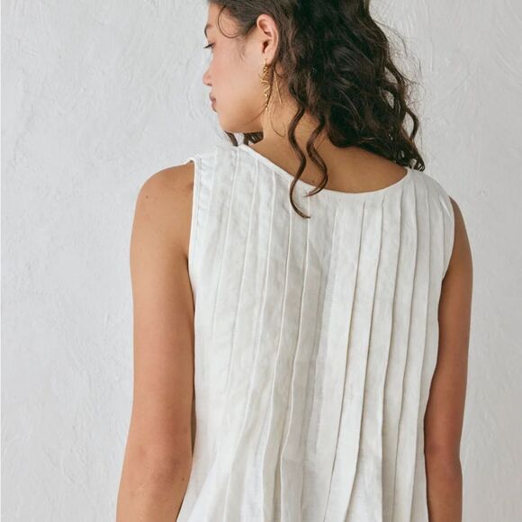 NWT VRG GRL Valeria Linen Top White - Picture 7 of 16